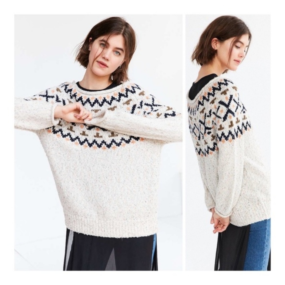 UO Oversized Fair Isle Sweater - Picture 3 of 8